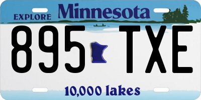 MN license plate 895TXE