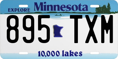 MN license plate 895TXM