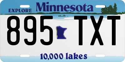 MN license plate 895TXT