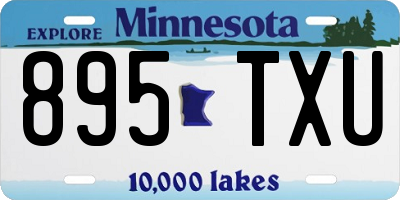 MN license plate 895TXU