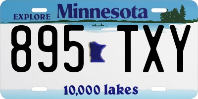 MN license plate 895TXY