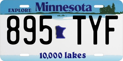 MN license plate 895TYF