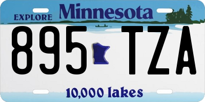 MN license plate 895TZA