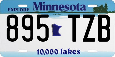 MN license plate 895TZB