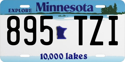 MN license plate 895TZI