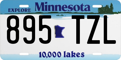MN license plate 895TZL