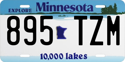 MN license plate 895TZM