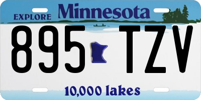 MN license plate 895TZV