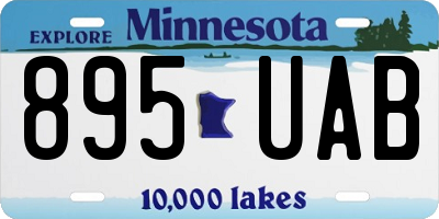 MN license plate 895UAB