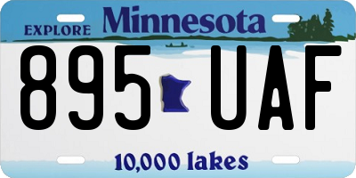 MN license plate 895UAF