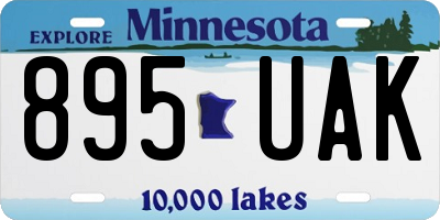 MN license plate 895UAK