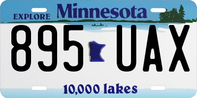 MN license plate 895UAX