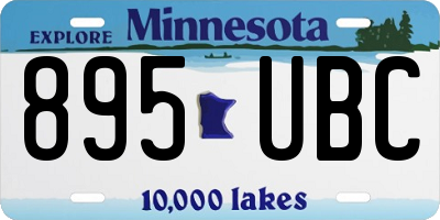 MN license plate 895UBC