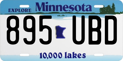 MN license plate 895UBD