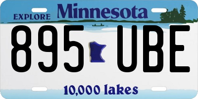 MN license plate 895UBE