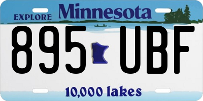 MN license plate 895UBF