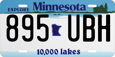 MN license plate 895UBH