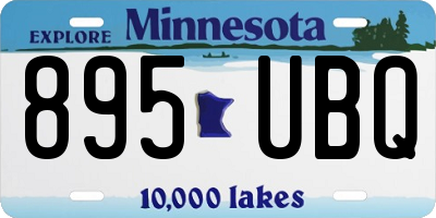 MN license plate 895UBQ