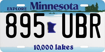 MN license plate 895UBR
