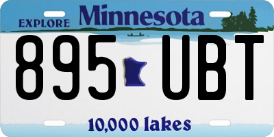 MN license plate 895UBT