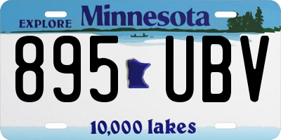 MN license plate 895UBV