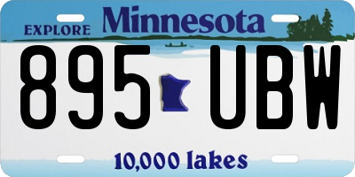 MN license plate 895UBW