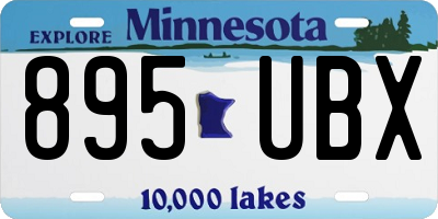 MN license plate 895UBX