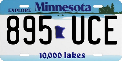 MN license plate 895UCE