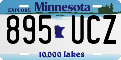 MN license plate 895UCZ