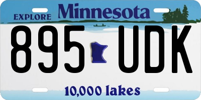 MN license plate 895UDK
