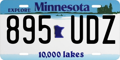 MN license plate 895UDZ