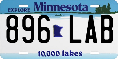 MN license plate 896LAB