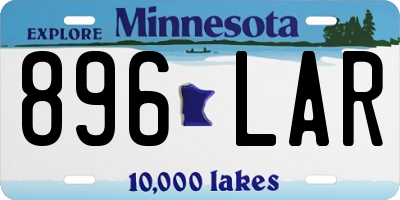 MN license plate 896LAR