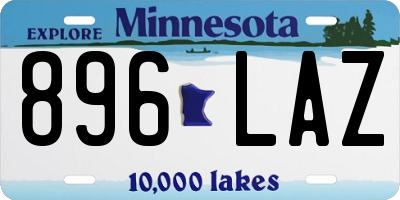 MN license plate 896LAZ