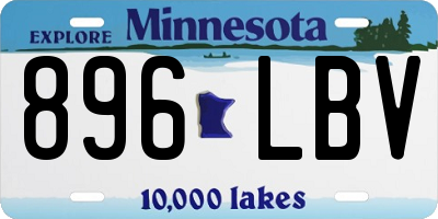 MN license plate 896LBV