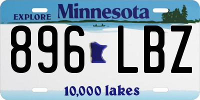 MN license plate 896LBZ