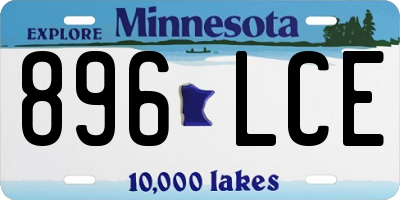 MN license plate 896LCE