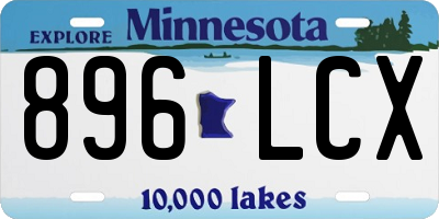 MN license plate 896LCX