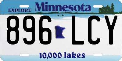 MN license plate 896LCY