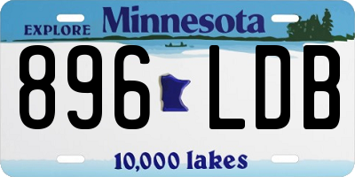 MN license plate 896LDB