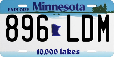 MN license plate 896LDM