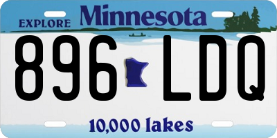 MN license plate 896LDQ