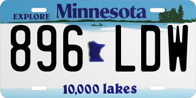MN license plate 896LDW