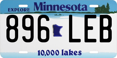 MN license plate 896LEB