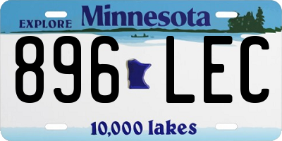 MN license plate 896LEC