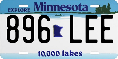 MN license plate 896LEE