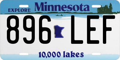 MN license plate 896LEF