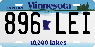MN license plate 896LEI