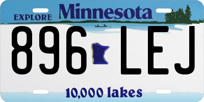 MN license plate 896LEJ