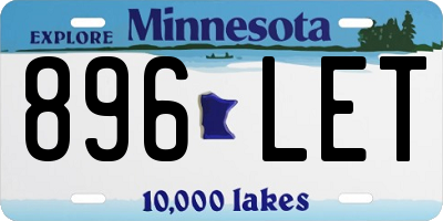 MN license plate 896LET